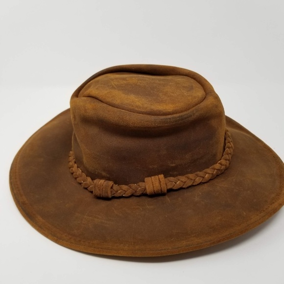 Minnetonka Outback Distressed Leather Hat … - Picture 7 of 8